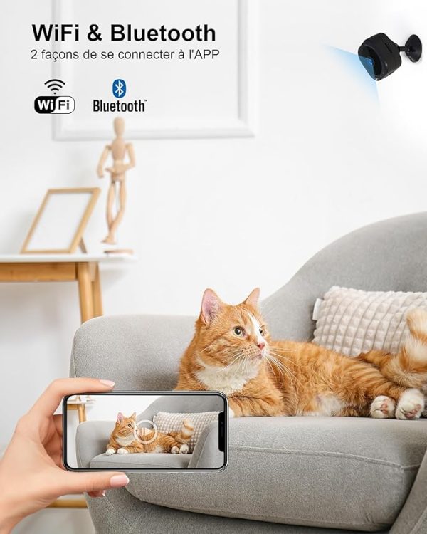 AOBOCAM Mini Caméra Espion WiFi 1080P avec Détection et Vision Nocturne