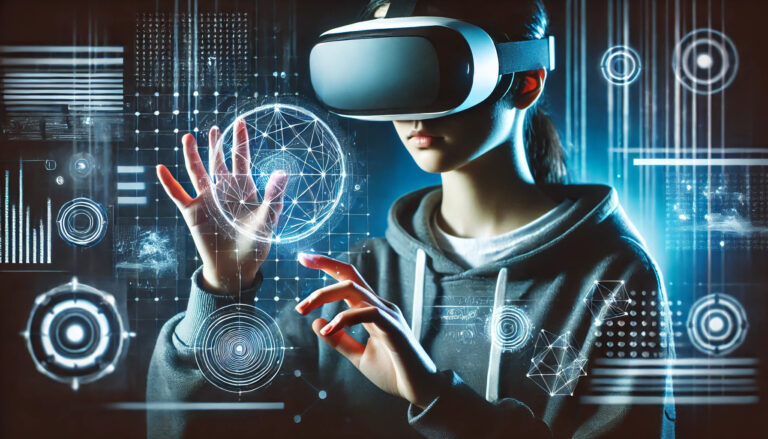Personne utilisant un casque de réalité virtuelle VR Personne utilisant un casque de réalité virtuelle VR