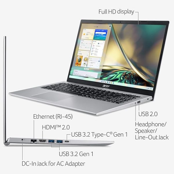 Acer Aspire 5 Ordinateur Portable Fin 15,6 po core i3 4 go ram 128 go ssd windows 10