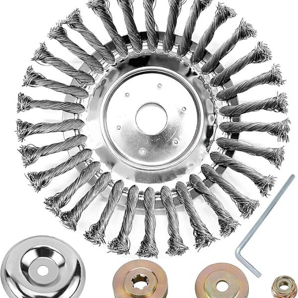 Tête brosse de débroussailleuse kimuwote 8 pouces pour désherbage pro