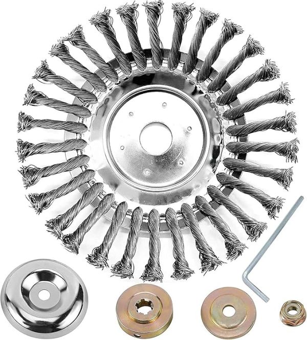 Tête brosse de débroussailleuse kimuwote 8 pouces pour désherbage pro