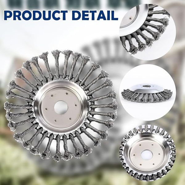 Tête brosse de débroussailleuse kimuwote 8 pouces pour désherbage pro