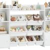 Meuble de Rangement pour Jouets d'Enfant avec Bibliothèque FOREHILL