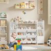 Meuble de Rangement pour Jouets d'Enfant avec Bibliothèque FOREHILL