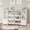 Meuble de Rangement pour Jouets d'Enfant avec Bibliothèque FOREHILL