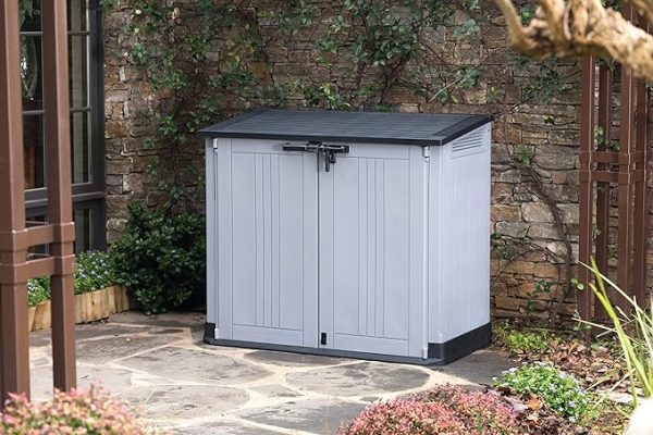 Abri de jardin extérieur Keter Store it Out Nova 249317 avec couvercle Gris foncé
