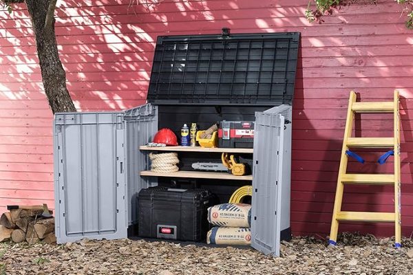 Abri de jardin extérieur Keter Store it Out Nova 249317 avec couvercle Gris foncé