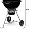 Dimensions Barbecue Charbon Weber Master Touch GBS E-5750 Barbecue à Charbon Master Touch gbs e-5750 de Weber avec Système de Nettoyage - Diamètre 57cm