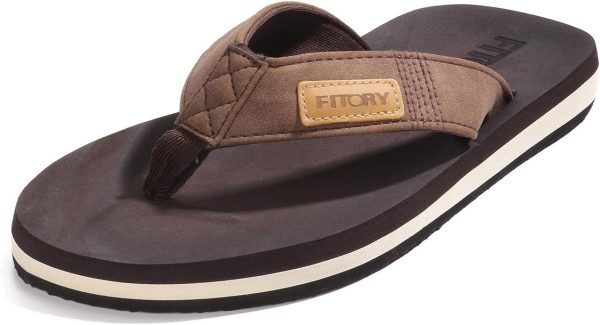 Tongs de Plage FITORY modèle été homme antidérapantes et confortables avec soutien plantaire