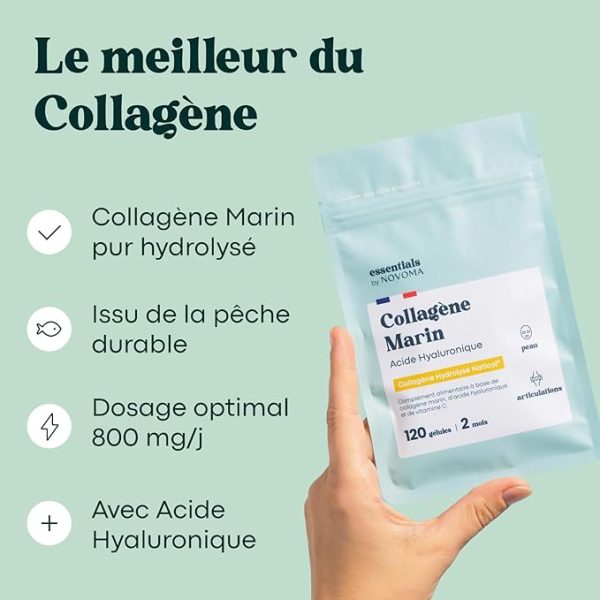 Collagène Marin + Acide Hyaluronique Novoma - Complément Alimentaire Jeunesse