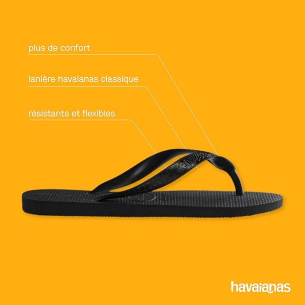 Tongs brésiliennes Mixte Havaianas Top Brasil avec Drapeau du Brésil