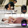 Montre Connectée Sport Poounur T80 avec appel Bluetooth et écran 1,95 pouces