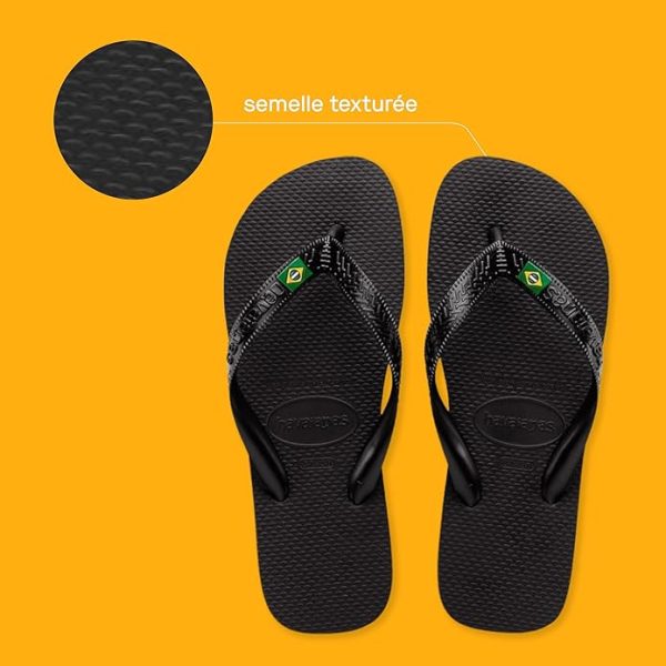 Tongs brésiliennes Mixte Havaianas Top Brasil avec Drapeau du Brésil