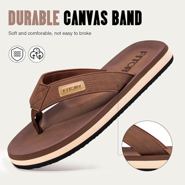 Tongs de Plage FITORY modèle été homme antidérapantes et confortables avec soutien plantaire