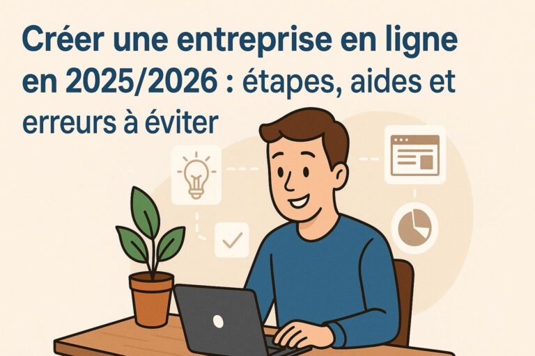 Créer une entreprise en ligne en 2025/2026 Créer une entreprise en ligne en 2025/2026