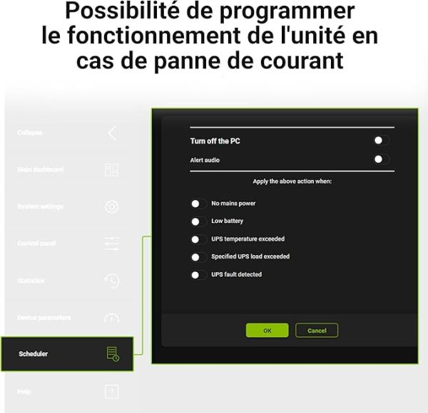 Onduleur Green Cell UPS 600VA 360W Line-Interactive AVR avec Écran LCD