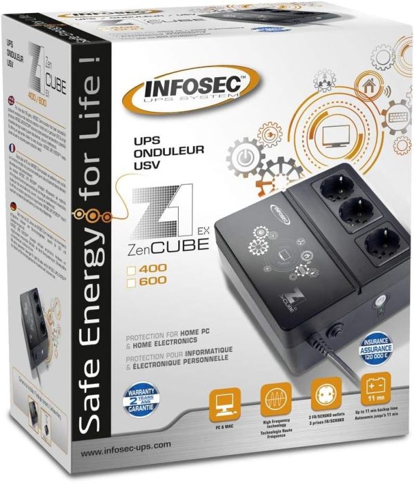 Emballage Onduleur Z1 Zenergy Cube EX 400 VA INFOSEC Emballage Onduleur Z1 Zenergy Cube EX 400 VA INFOSEC