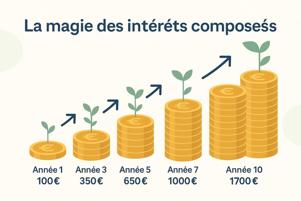 La magie des intérêts composés chaque année La magie des intérêts composés chaque année