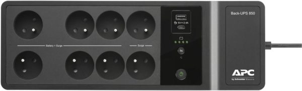 Vue de dessus Onduleur parafoudre avec batterie APC BE850G2-FR Vue de dessus Onduleur parafoudre avec batterie APC BE850G2-FR
