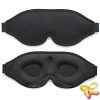 Masque de Nuit Innovant 2025 pour Hommes et Femmes, Conception Masque de Sommeil qui Bloque la Lumière pour Dormir, les Siestes, la Méditation, les Voyages (Noir)