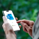 Ouvrir l'application Outlook sur mobile. Accès à l'application Outlook sur mobile.