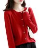 Cardigan en cachemire bordeaux pour femmes Cardigan en cachemire bordeaux pour femmes