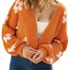 Cardigan à fleurs femme pour hiver Cardigan à fleurs femme pour hiver