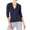Cardigan léger col en V femme bleu Cardigan léger col en V femme bleu
