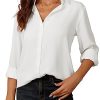 Chemisier Blanc Chic à Manches Longues Femme Chemisier Blanc Chic à Manches Longues Femme