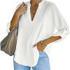 Chemisier élégant à col en V pour femme Chemisier élégant à col en V pour femme