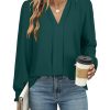 Chemisier élégant à col V pour femme XL Chemisier élégant à col V pour femme XL