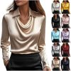 Chemisier Satin Femme Élégant Taille L Chemisier Satin Femme Élégant Taille L