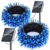 Guirlande lumineuse solaire bleue 100 LED Guirlande lumineuse solaire bleue 100 LED