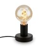 Lampe de chevet rétro noire E27 Lampe de chevet rétro noire E27
