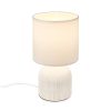 Lampe de table en tissu et céramique Lampe de table en tissu et céramique