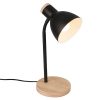 Lampe de Table Orientable Noir-Bois E14 Lampe de Table Orientable Noir-Bois E14