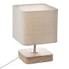 Lampe Toxey Beige en Bois et Tissu