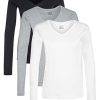Lot de 3 Chemises en Coton Col V Lot de 3 Chemises en Coton Col V
