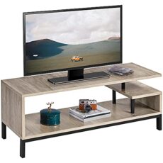 Meuble TV YITAHOME 160 Cm Avec Prises USB & Bande LED RGB - Style Industriel Pour TV Jusqu'à 70"