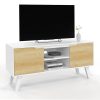 Meuble TV Scandinave 110 cm finition blanche Meuble TV Scandinave 110 cm finition blanche