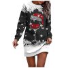 Robe Pull Noël Élégante Femme à Poches Robe Pull Noël Élégante Femme à Poches