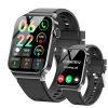 STECEi Montre Connectée Homme Femmes avec Appel Bluetooth, 1.85" Smartwatch avec 110+ Sportifs,Etanche IP68 Smart Watch, Podometre/Cardiofrequencemetre/Sommeil, Montre Sport pour iOS Android, Noir