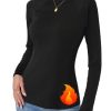 Tee-Shirt Thermique Femme Col Haut Noir Tee-Shirt Thermique Femme Col Haut Noir