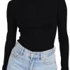 Tee Shirt Femme Manches Longues Slim Noir Tee Shirt Femme Manches Longues Slim Noir
