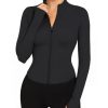 Veste Sport Femme Slim Zippée Manches Longues Veste Sport Femme Slim Zippée Manches Longues