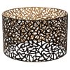 Abat-jour cylindrique en métal noir et or Abat-jour cylindrique en métal noir et or
