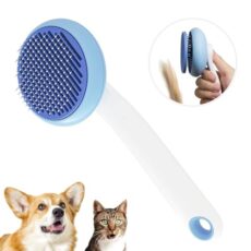 GULIGULI Brosse auto-nettoyante 1‑clic, 184 aiguilles Brosse auto-nettoyante pour animaux