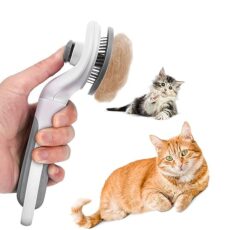 Katyaa Brosse Auto-nettoyante Chiens & Chats, Bouton à Clic Brosse Auto-nettoyante pour Chats et Chiens