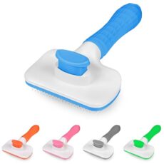 KTHZI Brosse auto-nettoyante chiens & chats, bouton poussoir Brosse auto-nettoyante pour chiens et chats