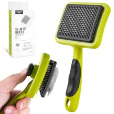 elzle Brosse Autonettoyante pour Animaux XN010, bouton 1 clic Brosse Autonettoyante Pour Animaux